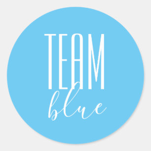 Sticker Rond minimaliste GENDER REVET douche BLEU jeu de devine