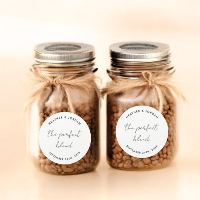 Sticker Rond Minimaliste Le Mélange Parfait Mariage Faveur (Créateur téléchargé)