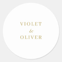 Minimaliste moderne | Mariage d'or blanc