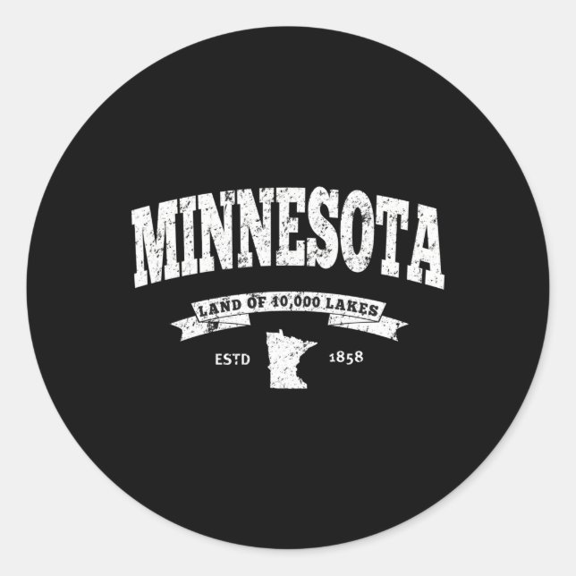 Sticker Rond Minnesota Mn (Devant)