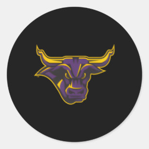Sticker Rond Minnesota State Mavericks Left Poest