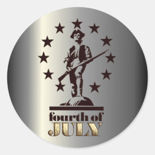 Sticker Rond Minuteman 4 juillet 1776