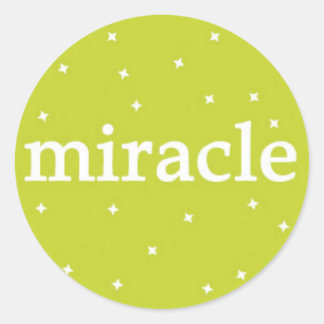 Sticker Rond Miracle sur vert