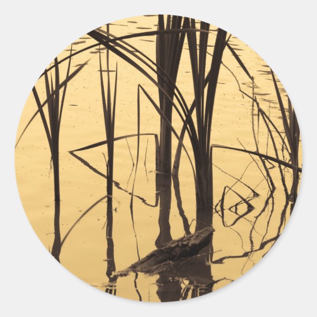 Sticker Rond miroir est un menteur (Devant)