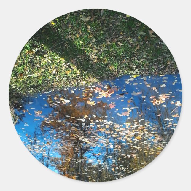 Sticker Rond Miroir Miroir Automne (Devant)