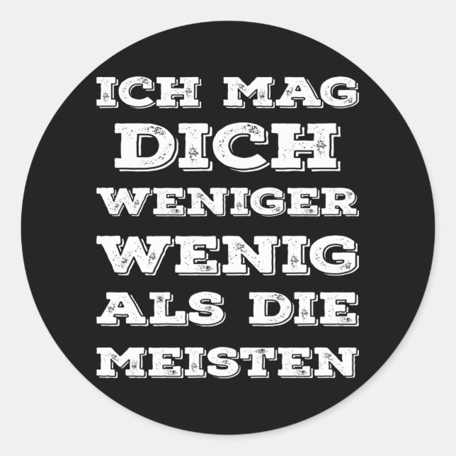 Sticker Rond Misanthrope Introverted I Like You (Devant)