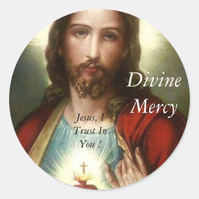 Sticker Rond Miséricorde divine (Devant)