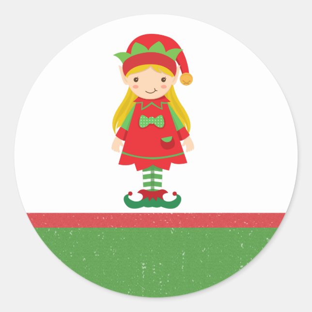 Sticker Rond Misses Elfe et Sucres de canne (Devant)