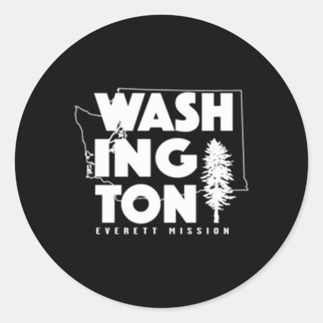 Sticker Rond Mission Washington Everett (Devant)