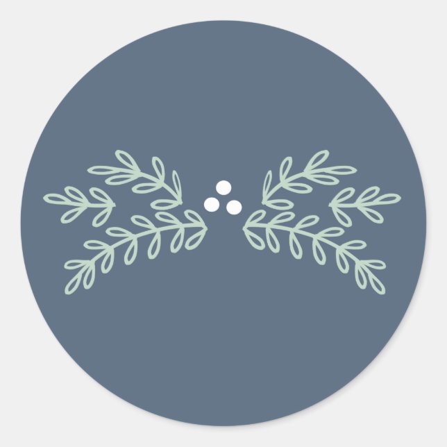 Sticker Rond Mistletoe de Noël magique ID441 (Devant)