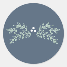 Sticker Rond Mistletoe de Noël magique ID441