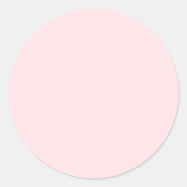 Sticker Rond Misty Rose clair bébé rose couleur solide Arrière  (Devant)