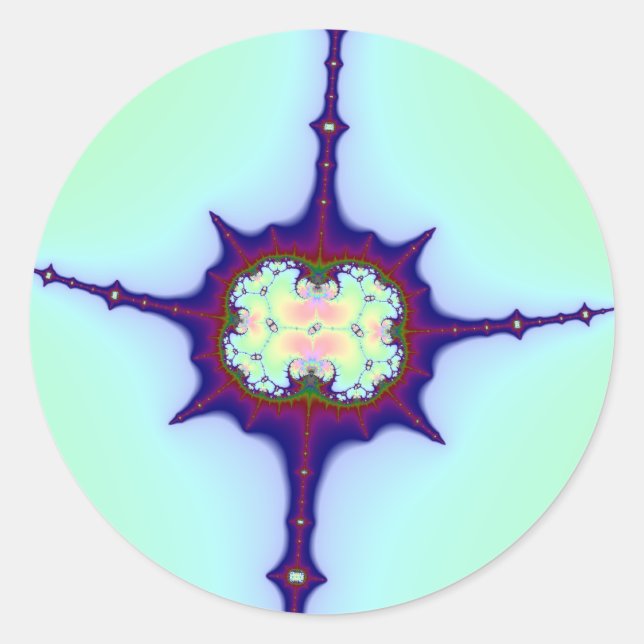 Sticker Rond Mitose Fractal (Devant)