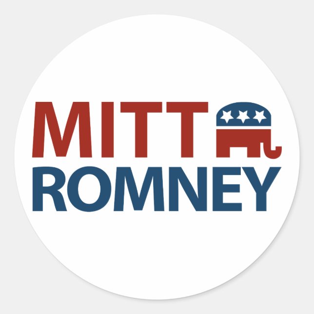 Sticker Rond Mitt Romney GOP (Devant)
