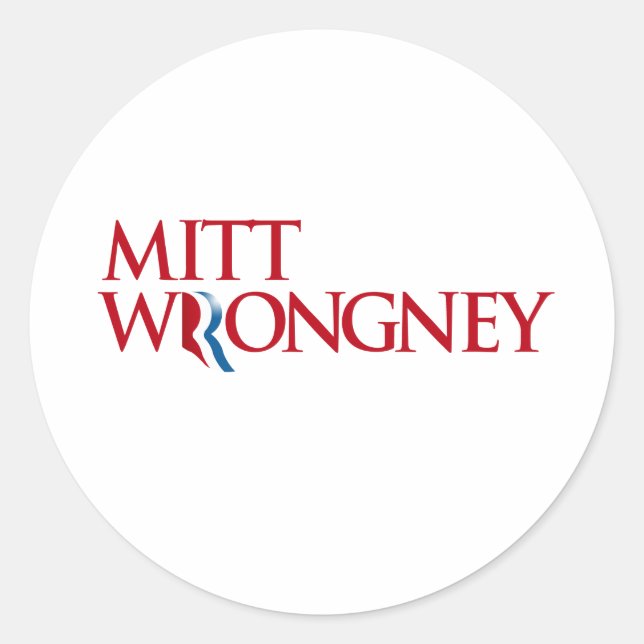 Sticker Rond Mitt Wrongney (Devant)