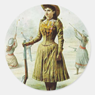 Sticker Rond Mlle Annie Oakley