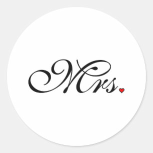 Sticker Rond Mme Femme A Épousé Ses Nouvelles Maisons