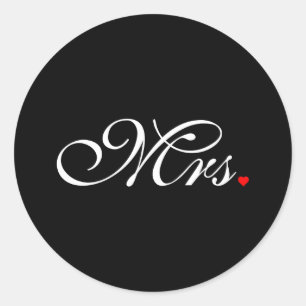 Sticker Rond Mme Femme Marié Ses Hers Nouvelles Maisons