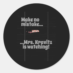 Sticker Rond Mme Kravitz Regarde