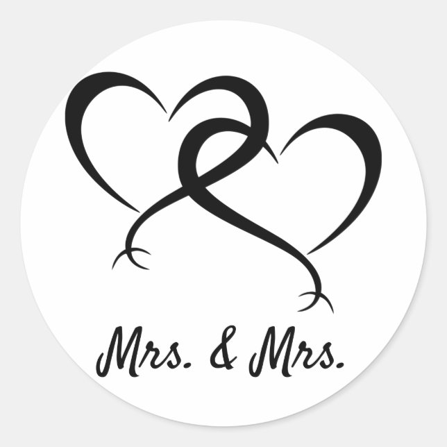 Sticker Rond Mme & Mme Lesbian Pride Runder (Devant)