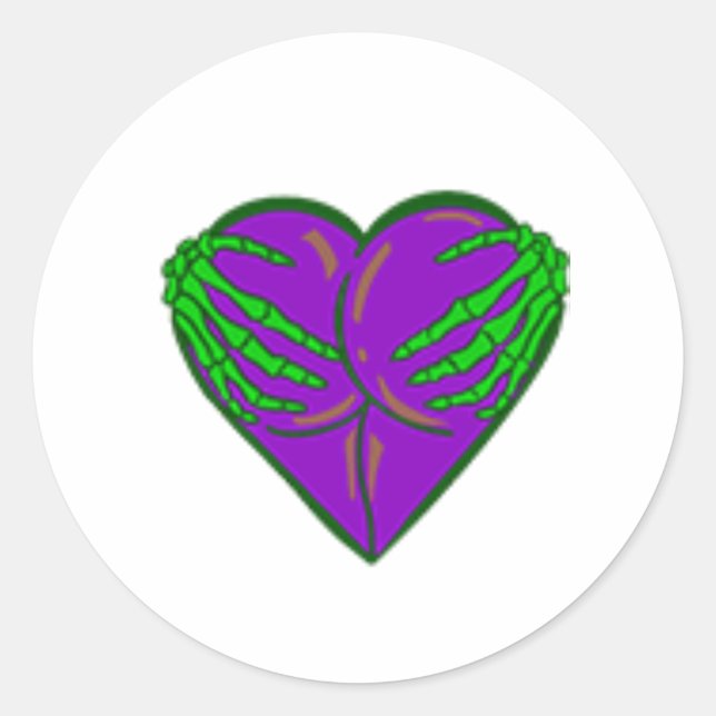 Sticker Rond mme skelly butt (Devant)