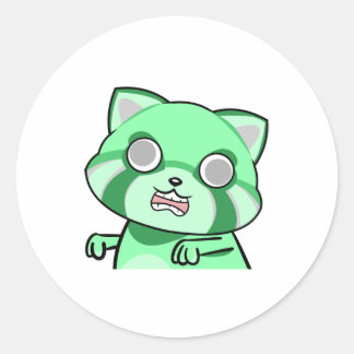 Sticker Rond mme zombie