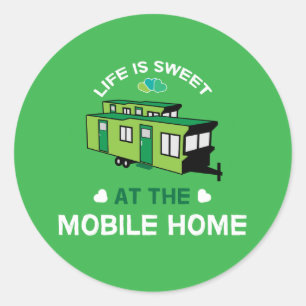 Sticker Rond Mobile Homes   Caravanes statiques   Nouveau   Ret