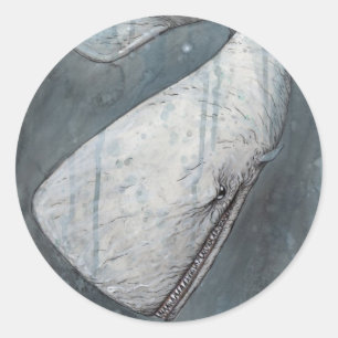 Sticker Rond Moby Dick