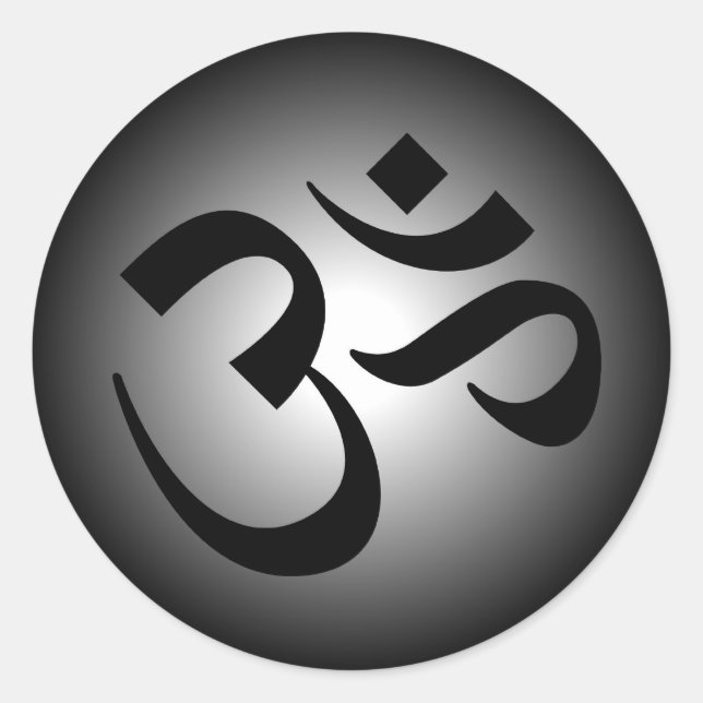 Sticker Rond MOD Hindou - Symbole de méditation (Devant)