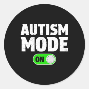 Sticker Rond Mode Autisme Sur Sensibilisation sur l'autisme Amu