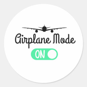 Sticker Rond Mode avion sur T-shirt