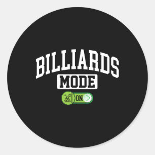 Sticker Rond Mode Billard activé - Drôle Joueur Billard