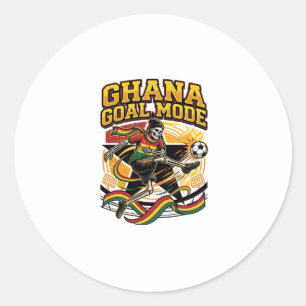 Sticker Rond Mode de but Ghana Skeleton Striker Nations Streetw