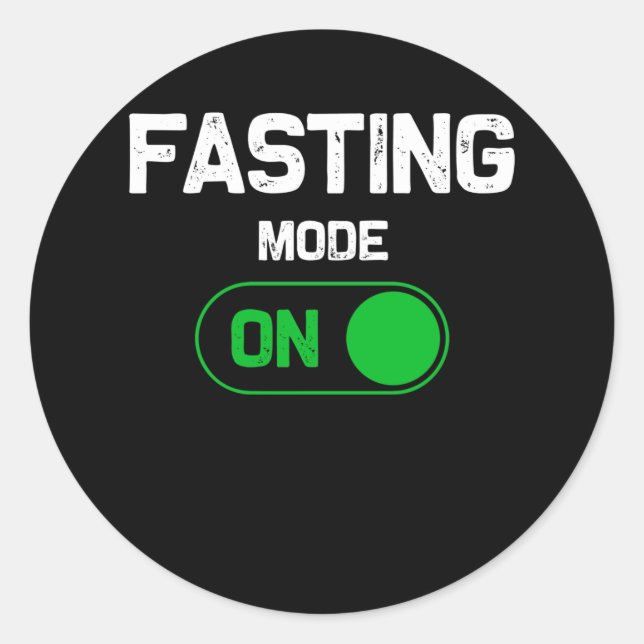 Sticker Rond Mode jeûne sur le Ramadan jeûner musulman Ramadan (Devant)