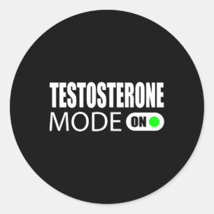 Sticker Rond Mode testostérone activé
