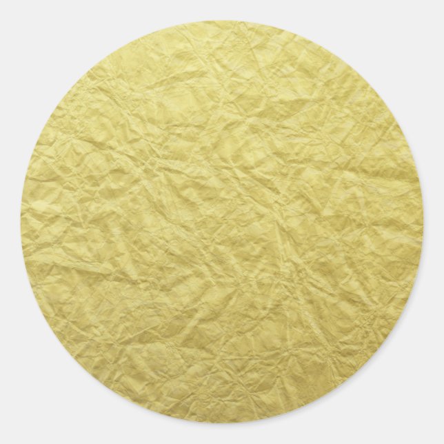 Sticker Rond Modèle Arrière - plan de l'huile d'or texturé (Devant)