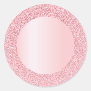 Sticker Rond Modèle blanc de Parties scintillant Rosegold tenda