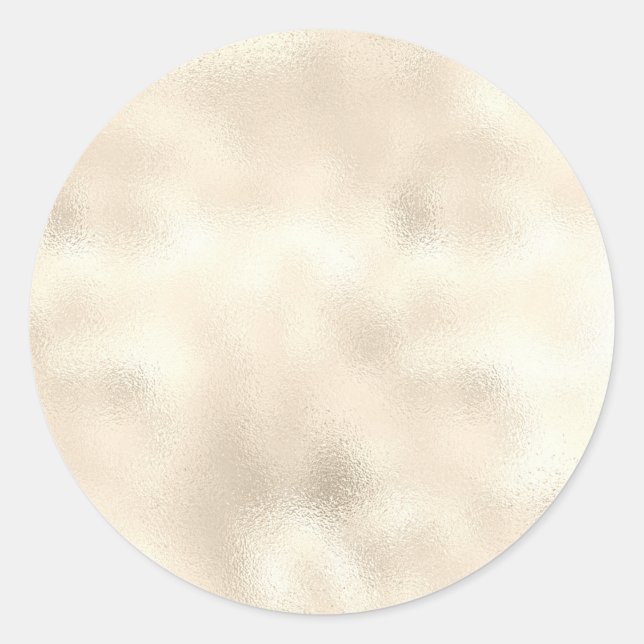Sticker Rond Modèle blanc or Shimmer, Faux Texture (Devant)