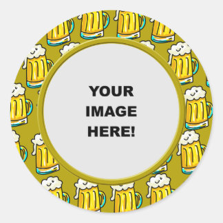 Sticker Rond Modèle, Bordure de bière