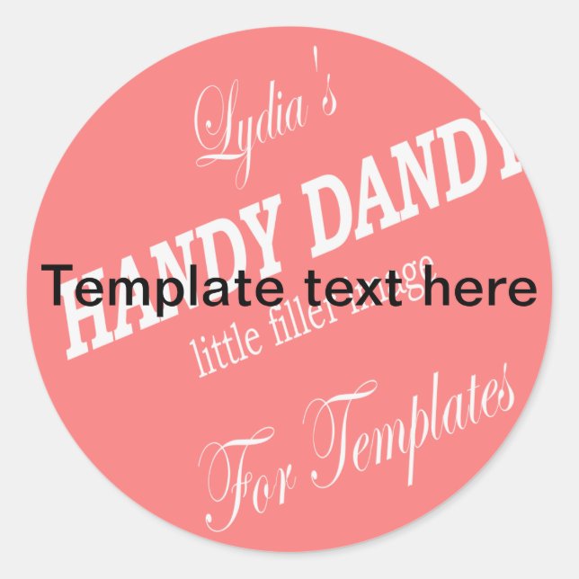 Sticker rond modèle - Conserver (Devant)