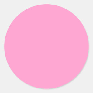 Sticker Rond MODÈLE couleur rose moyen solide FF99CC