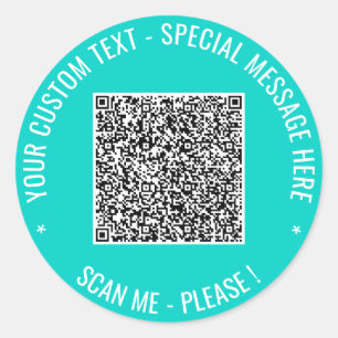 Sticker Rond Modèle d'autocollant de texte personnalisé et de c