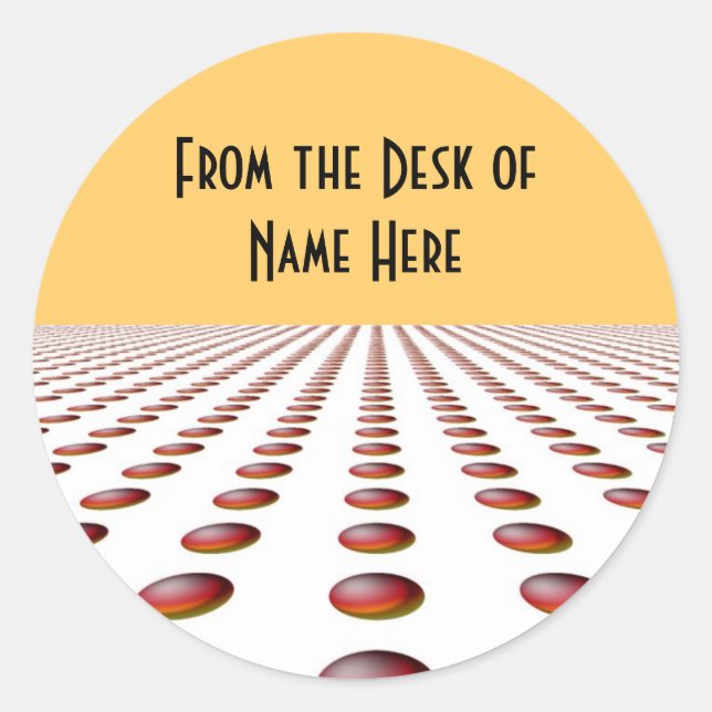 Sticker Rond Modèle de balise/de bureau moderne (Devant)