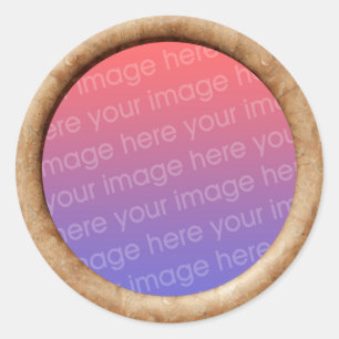 Sticker Rond Modèle de brique (frontière de cadre d'effet 3d)