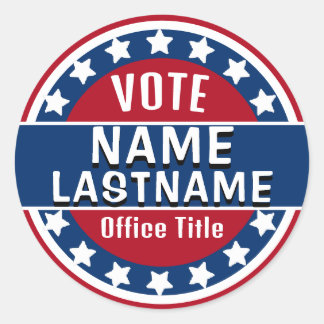 Sticker Rond Modèle de campagne personnalisé