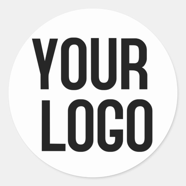 Sticker Rond Modèle de conception de logo personnalisé sur (Devant)