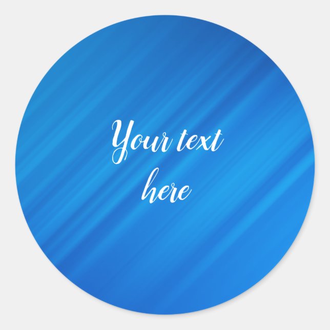 Sticker Rond Modèle de couleur bleue (Devant)