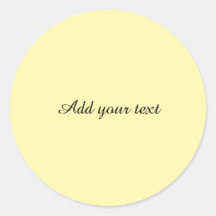 Sticker Rond Modèle de couleur jaune pastel