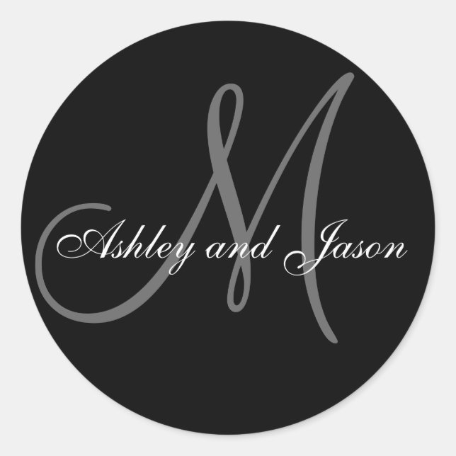 Sticker Rond Modèle de l'autocollant de mariage Favor (Devant)