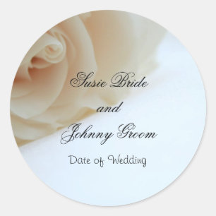 Sticker Rond Modèle de l'autocollant mariage Enveloppe
